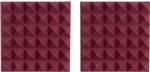 Gator Frameworks 12 x 12" Acoustic Pyramid Panel Burgundy 2 Pack